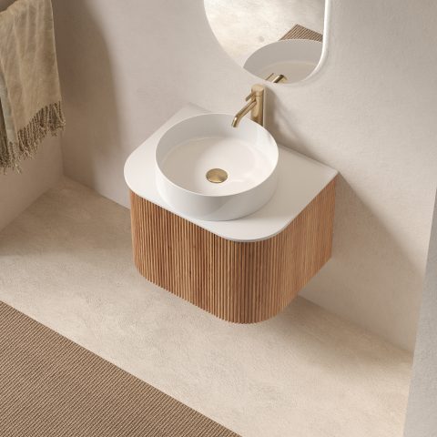 Haven 600mm Wall-Hung Vanity - Acacia - Image 4