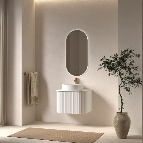 Haven 600mm Wall-Hung Vanity - Matte White - Image 4