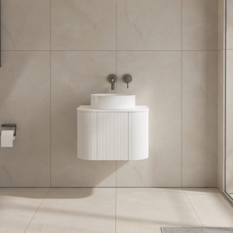 Haven 600mm Wall-Hung Vanity – Matte White - Image 4