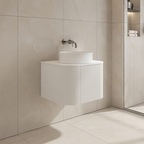 Haven 600mm Wall-Hung Vanity – Matte White - Image 5