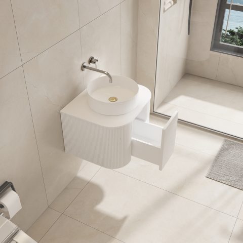 Haven 600mm Wall-Hung Vanity – Matte White - Image 6