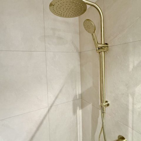 Milo 250mm Round Dual Shower System - Brushed Gold - Image 3