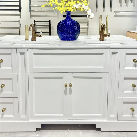 Mornington 1600mm Solid Wood Floor-Standing Vanity – Hampton Collection – Matte White - Image 1