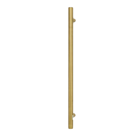 Vertical Heated Towel Rail 900mm (L) Single Bar – Brushed Gold - Image 1