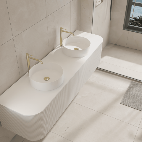 Haven 1800mm Wall-Hung Vanity - Matte White - Image 4