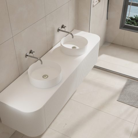 Haven 1800mm Wall-Hung Vanity - Matte White - Image 3