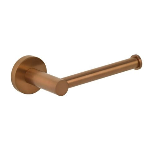 Round Toilet Roll Holder - Brushed Copper - Image 1