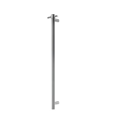 Zeno 650mm Vertical Heated Towel Rail - Chrome - Image 4