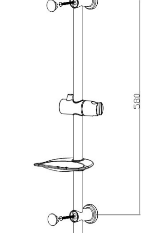 Echo Round Slide Shower Set with Elbow – Chrome - Image 5