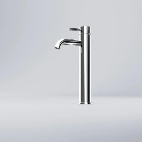 Rondo Pin Lever Tall Basin Mixer - Polished Chrome - Image 2