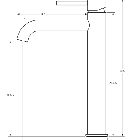 Rondo Pin Lever Tall Basin Mixer - Brushed Gold - Image 5