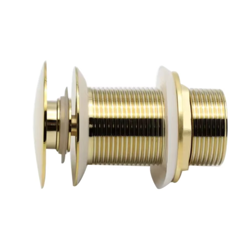 32mm Mushroom Pop-Up Waste No Overflow - Brushed Gold - Image 3