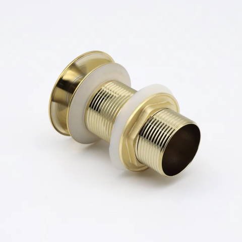 32mm Mushroom Pop-Up Waste No Overflow - Brushed Gold - Image 2