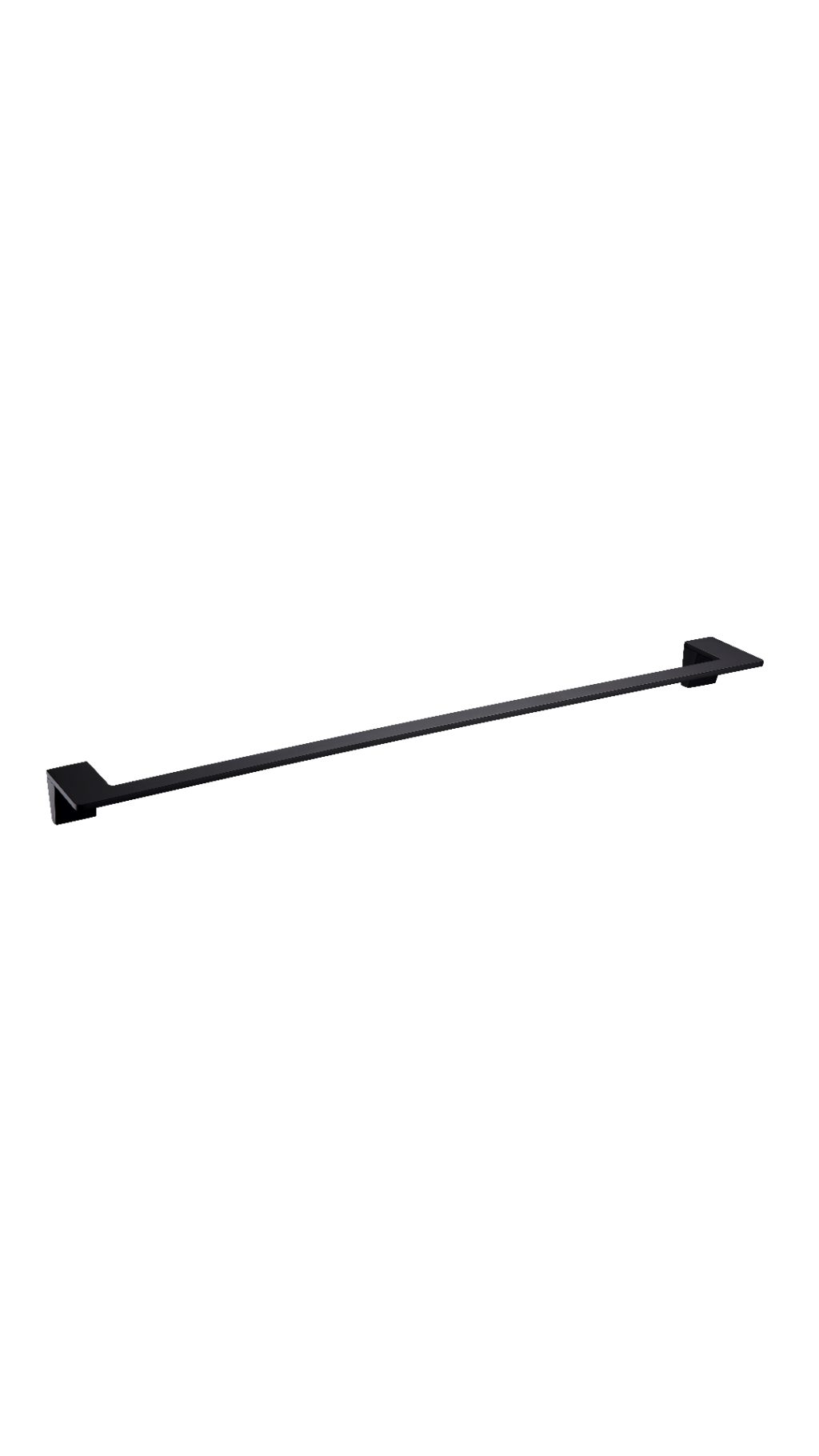 Untitled Project Black metal towel bar with square mounts.