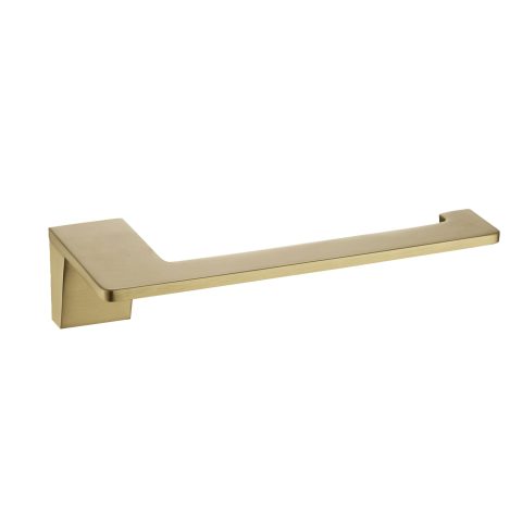 Square Toilet Roll Holder - Brushed Brass - Image 1