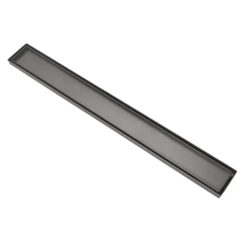 700mm Tiled Insert Channel Shower Drain – Gun Metal - Image 1