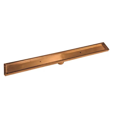700mm Tiled Insert Channel Shower Drain – Brushed Copper - Image 1