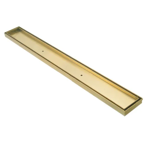 900mm Tiled Insert Channel Shower Drain – Brushed Gold - Image 1