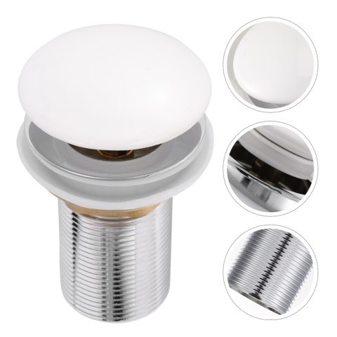 32mm Mushroom Pop-Up Waste No Overflow - Ceramic Cap - Image 2
