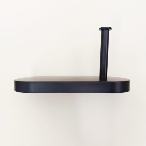 Matte Black Phone & Toilet Paper Holder - Image 1