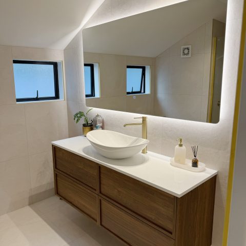 Aura 1800mm Wall-Hung Vanity - Walnut - Image 2