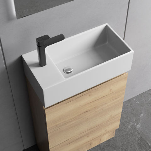 Avalon 480mm Premium Plywood Floor-Standing Vanity - Oak - Image 4