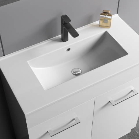 Avalon Slimline 750mm Premium Plywood Floor-Standing Vanity – Gloss White - Image 5