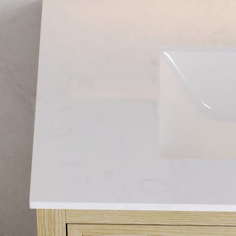 Oakstone 1200mm Solid Wood Floor-Standing Vanity - Hampton Collection - Natural Oak - Image 6