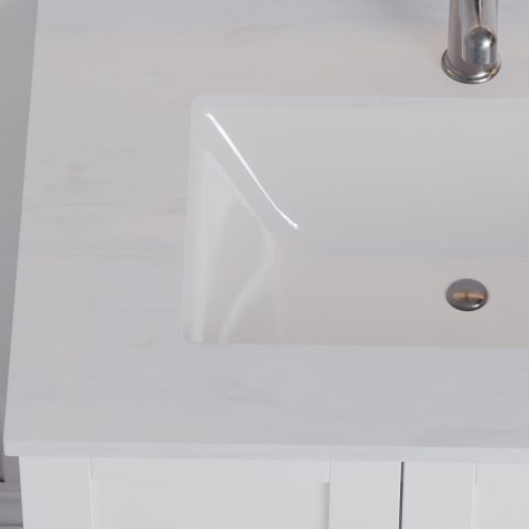 Winterfell 1500mm Solid Wood Wall-Hung Vanity – Hampton Collection - Matte White - Image 6