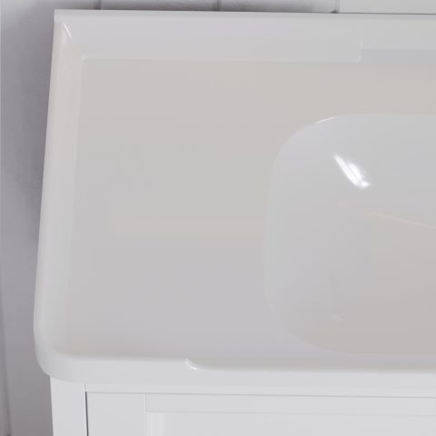 Burlington 1000mm Solid Wood Floor-Standing Vanity – Hampton Series – Matte White - Image 5