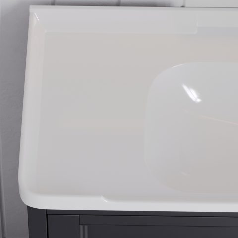 Burlington 1000mm Solid Wood Floor-Standing Vanity - Hampton Series - Matte Black - Image 5