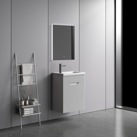 Savoy 400mm Premium Plywood Wall-Hung Vanity - Matte White - Image 3