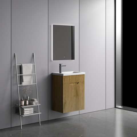 Savoy 400mm Premium Plywood Wall-Hung Vanity - Oak - Image 3