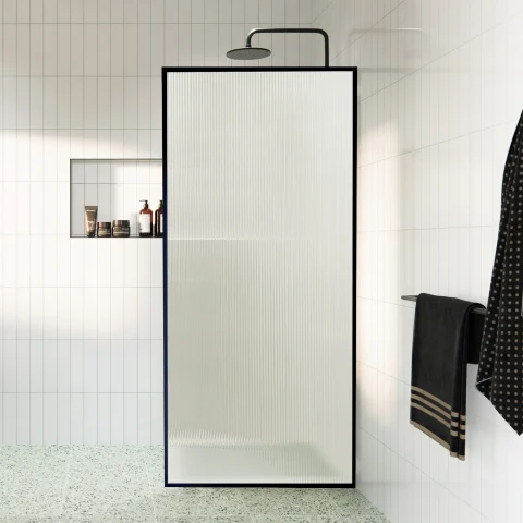 Fluted | Reeded Fixed Glass Panel - 5 Finishes - Image 4