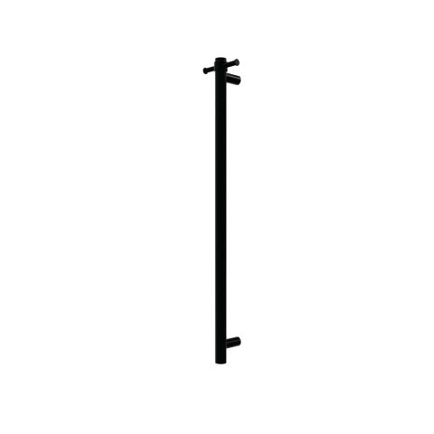 Zeno 650mm Vertical Heated Towel Rail - Matte Black - Image 2