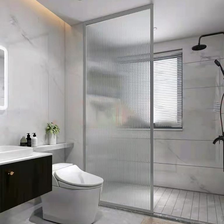 Buy Fluted | Reeded Fixed Glass Panel - 5 Finishes in NZ - | Danik Bathroom