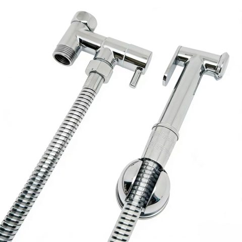 Premium Handheld Bidet Spray Kit - Polished Chrome (Solid Brass) - Image 3