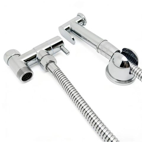 Premium Handheld Bidet Spray Kit - Polished Chrome (Solid Brass) - Image 4