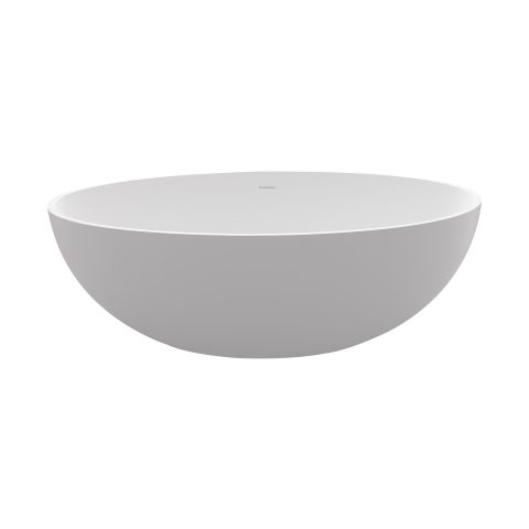 Satori 1700mm Premium Stone Freestanding Bathtub - Matte White - Image 1