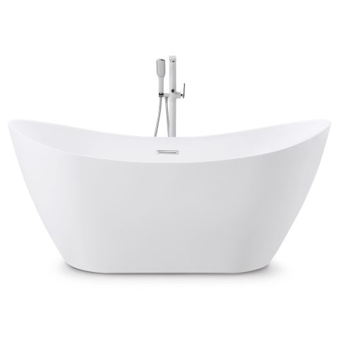 Cove Freestanding Bathtub - Gloss White (1500mm / 1600mm / 1700mm) - Image 1