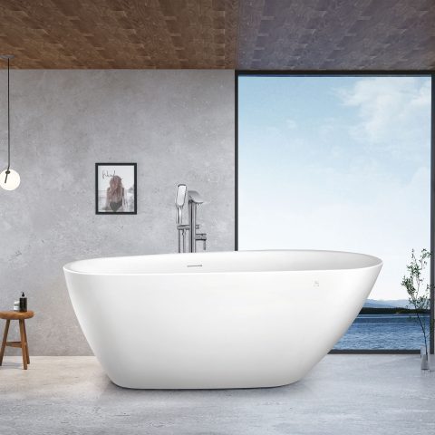 Eden Freestanding Bathtub - Gloss White (1500mm / 1700mm) - Image 2