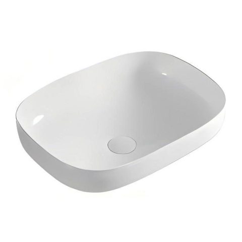 Luna 500mm Soft-Edge Vessel Basin - Gloss White - Image 1