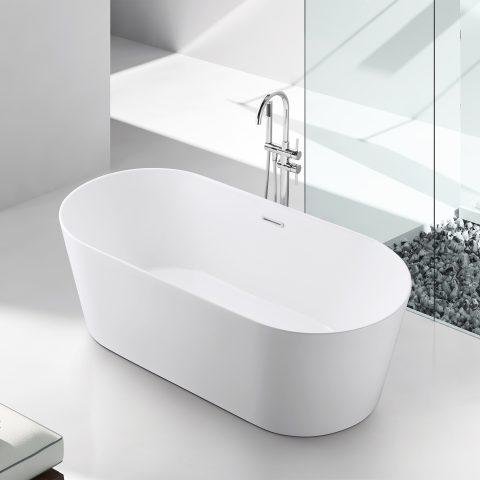 Metro Freestanding Bathtub - Gloss White (1500mm / 1700mm) - Image 4