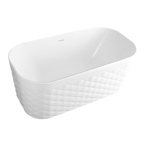 Prism 1500mm Freestanding Bathtub - Gloss White - Image 2