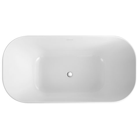 Prism 1500mm Freestanding Bathtub - Gloss White - Image 4