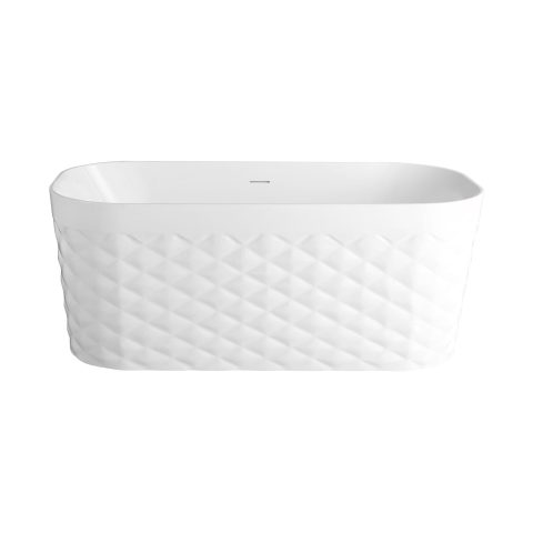 Prism 1500mm Freestanding Bathtub - Gloss White - Image 1
