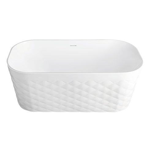 Prism 1500mm Freestanding Bathtub - Gloss White - Image 3