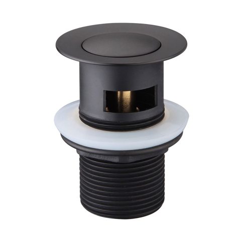 32mm Pop-Up Waste With Overflow - Matte Black - Image 1