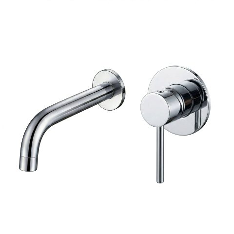 Rondo Concealed Wall Basin Mixer Set 80mm - Chrome - Image 1