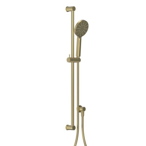 Rondo Slide Shower Kit with Elbow - Brushed Gold - Image 1